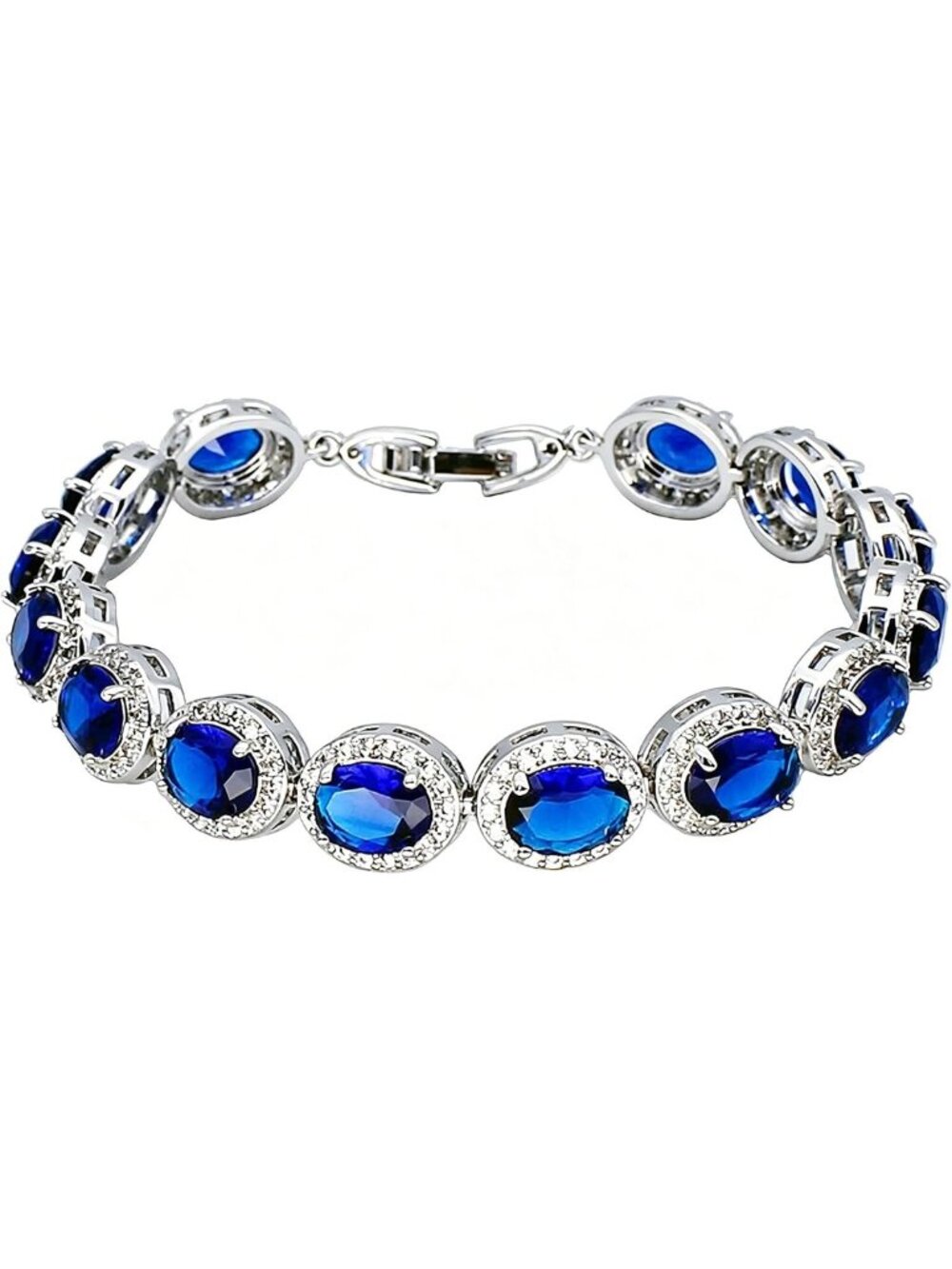 Stunning Multi-Gemstone Tennis Bracelet - Adjustable 7-8 Inch Classic Fashion
